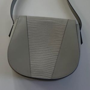 Vince light grey crossbody bag leather